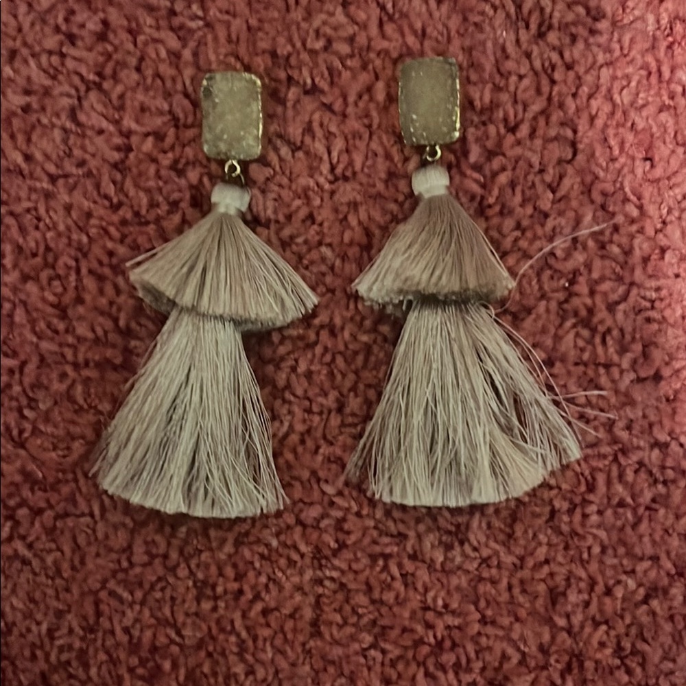 Elegant Tassel Earrings in Rose Gold